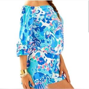 Lilly Pulitzer Lana Romper “Hit the Spot” Print XS EUC